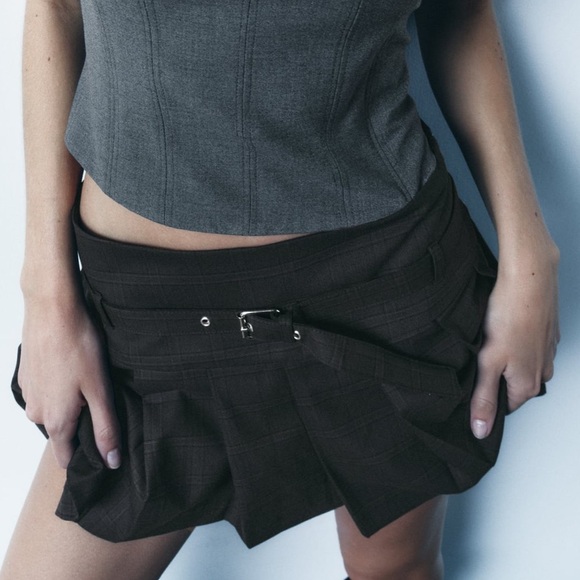 Zara Pleated Skirt - Picture 2 of 7